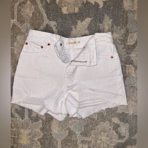 White distressed Levis